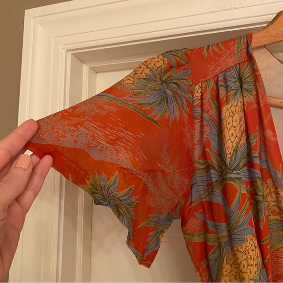 Anthropologie Pineapple wrap maxi dress Size S - Picture 3 of 9